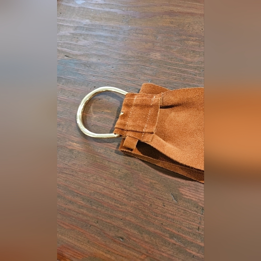 LOVESTRENGTH Austen Tan Suede Waist Belt In Genuine Leather. Size M/L - Picture 4 of 14